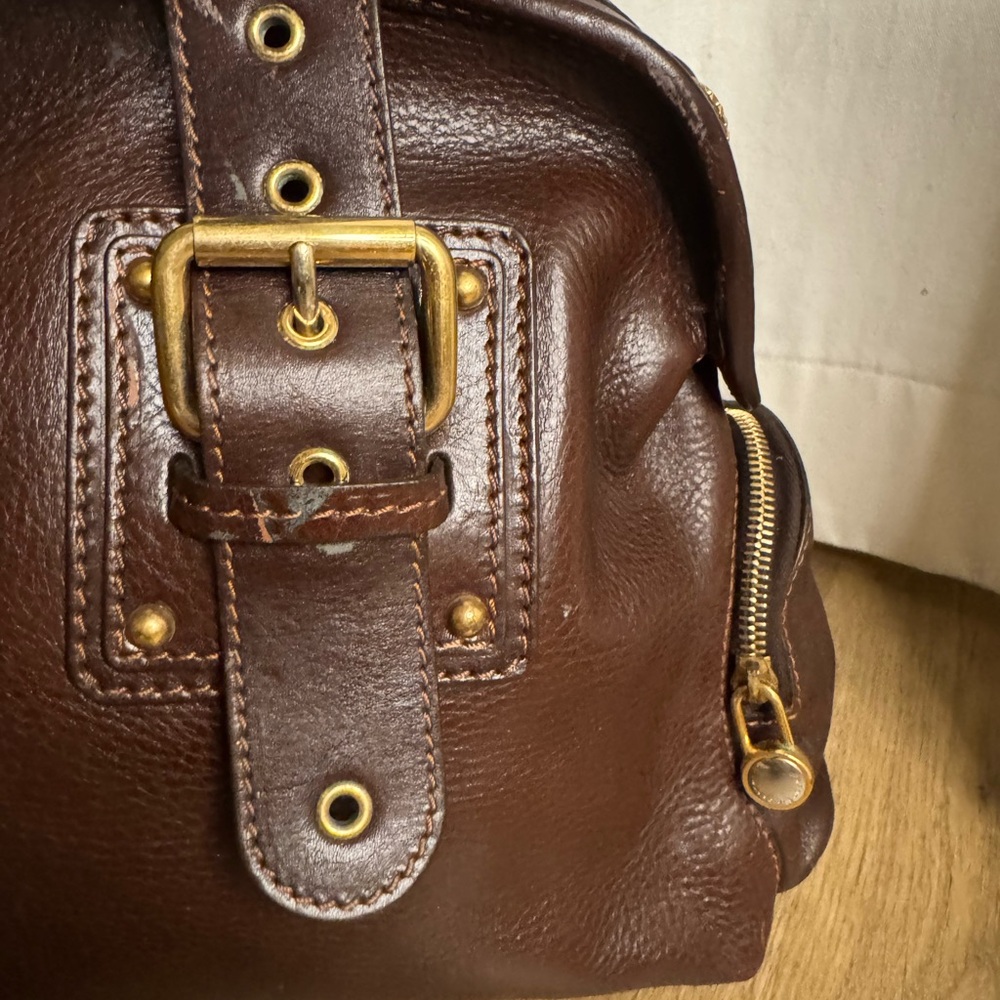 Vintage Marc Jacob Brown Patti Satchel Leather Bag - Picture 3 of 16